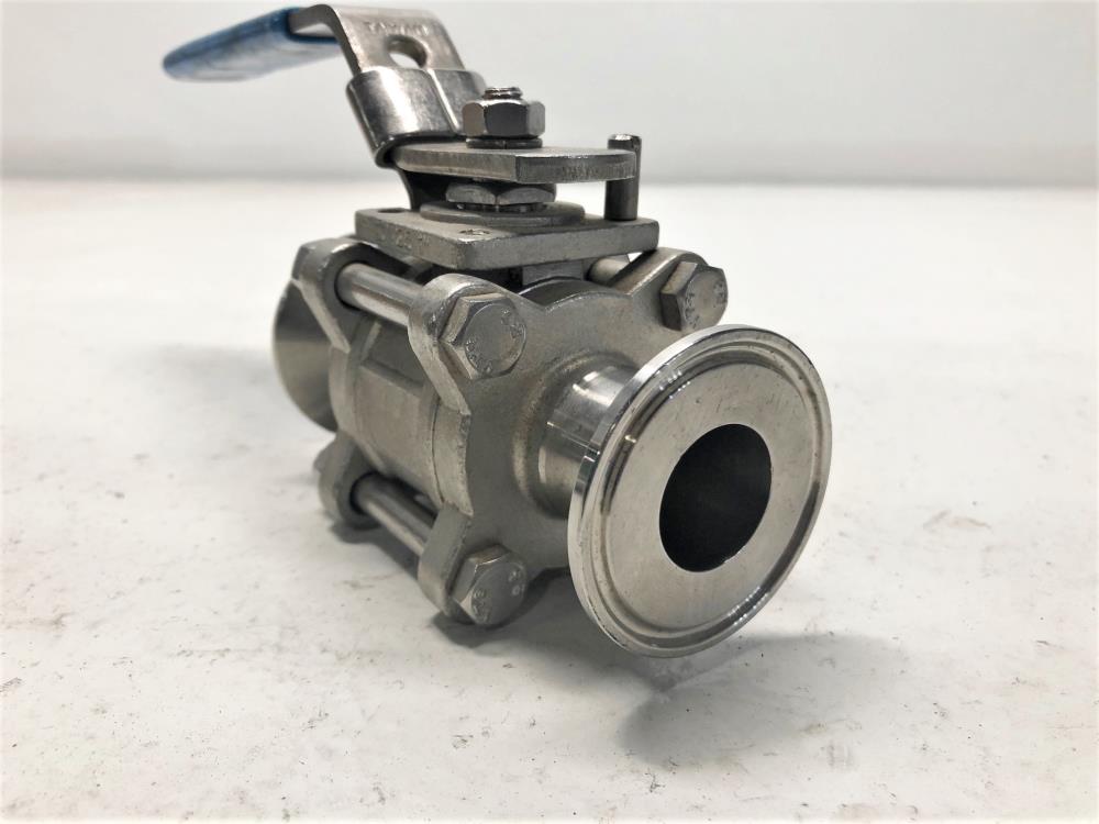 WCBFlow Products 1” TriClamp Sanitary Valve, Stainless, 1000 WOG